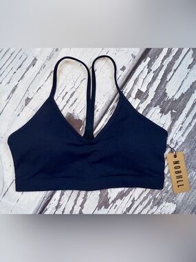 NO BULL - V-NECK - NAVY SPORTS BRA - NWT - SIZE MEDIUM